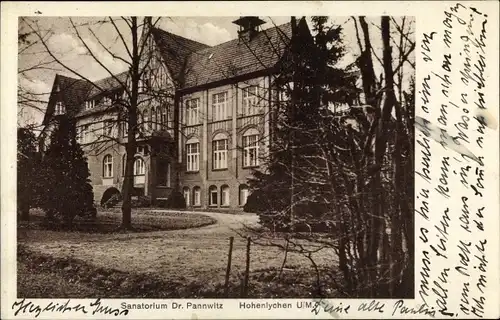 Ak Lychen, Blick auf Sanatorium Dr Pannwitz im Winter