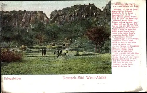 Ak Deutsch Südwest Afrika, Namibia, Kriegsbilder Koloniale Schutztruppe, Um Waterberg, Lied