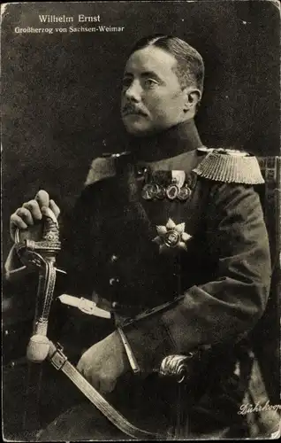 Ak Großherzog Wilhelm Ernst von Sachsen Weimar, Portrait