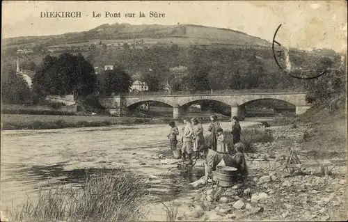 Ak Diekirch Luxemburg, Le Pont sur la Sure