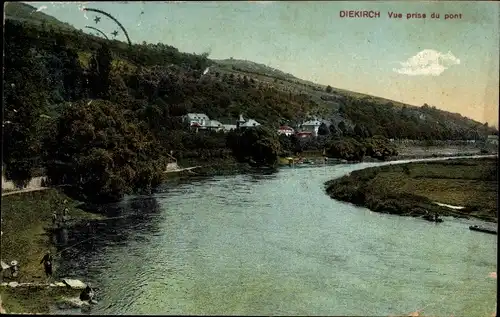 Ak Diekirch Luxemburg, Vue prise du pont