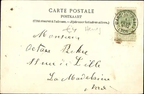 Ak Mouscron Wallonien Hennegau, Place de la Station