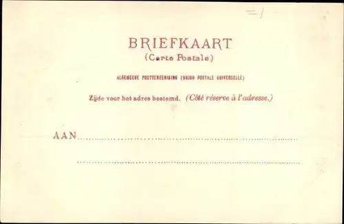 Ak 's Gravenhage Den Haag Südholland, Hoek Vijverberg, Kneuterdijk, Versiering 7. Feb 1901