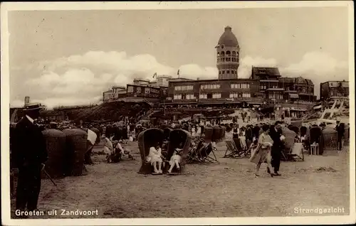 Ak Zandvoort Nordholland Niederlande, Strand