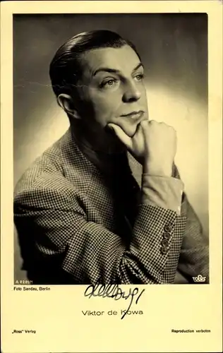 Ak Schauspieler Viktor de Kowa, Seitenportrait, Ross Verlag A 2201/1