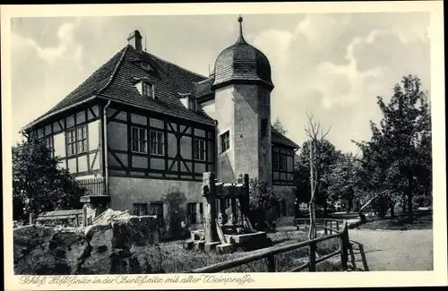 Ak Oberlößnitz Radebeul Sachsen, Schloß Hoflößnitz mit alter Weinpresse