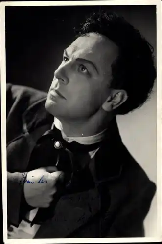 Foto Portrait eines Künstlers, Autogramm, Unbekannte Persönlichkeit