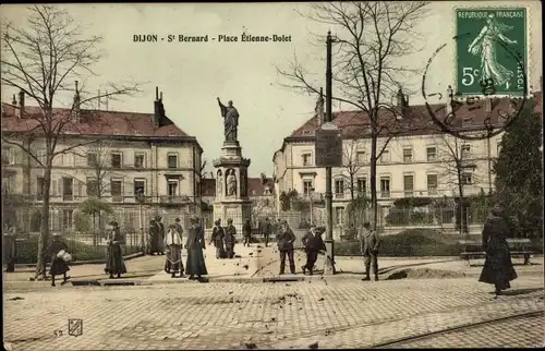 Ak Dijon Côte d'Or, Saint-Bernard, Place Etienne Dolet