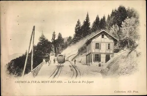 Ak Mont Revard Aix les Bains Savoie, La Gare de Pre-Japert