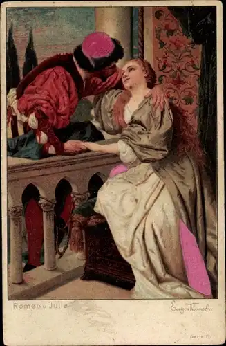 Stoff Künstler Litho Klimsch, Eugen, Romeo und Julia, Shakespeare