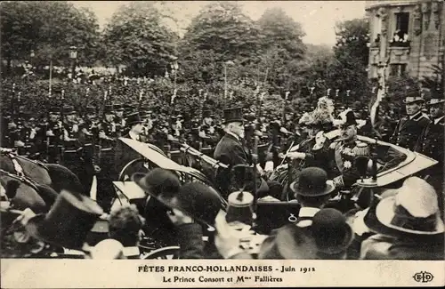 Ak Fetes Franco Hollandaises, 1902, Le Prince,Fallieres
