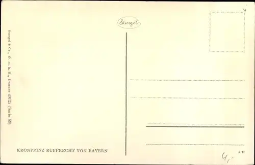 Ak Kronprinz Rupprecht von Bayern, Portrait