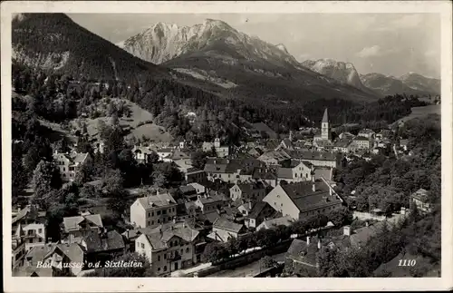 Ak Bad Aussee Steiermark, Ort von den Sixleiten gesehen