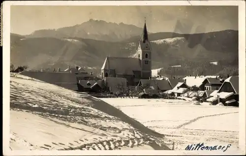 Ak Bad Mitterndorf Steiermark, Kirche im Winter