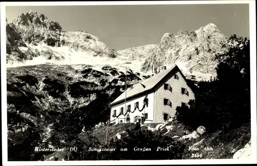 Ak Hinterstoder in Oberösterreich, Schutzhaus am großen Priel
