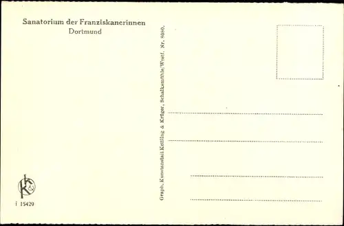 Ak Dortmund im Ruhrgebiet, Sanatorium der Franziskanerinnen, Gang zur Kapelle