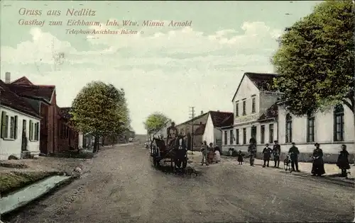 Ak Nedlitz Gommern Jerichower Land, Gasthof zum Eichbaum