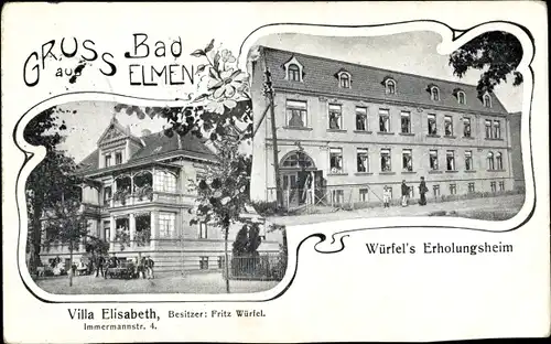 Ak Bad Elmen Salzelmen Schönebeck a.d. Elbe, Würfels Erholungsheim, Villa Elisabeth, Immermannstr. 4