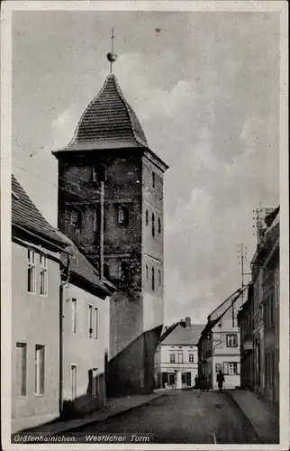 Ak Gräfenhainichen in Sachsen Anhalt, Westlicher Turm
