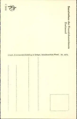 Ak Dortmund im Ruhrgebiet, Sanatorium der Franziskanerinnen, Portal