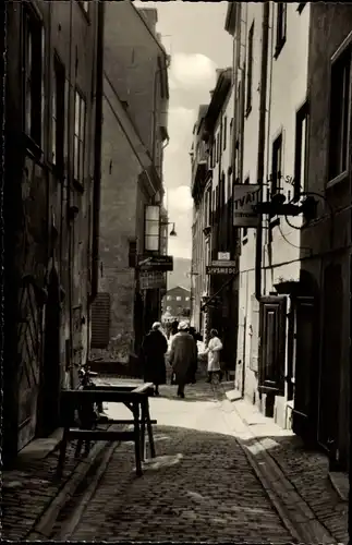 Ak Stockholm Schweden, Gasgränd in der Altstadt