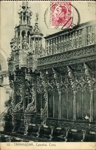Ak Tarragona Katalonien Spanien, Catedral, Coro