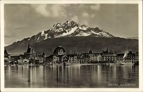 Ak Luzern Stadt Schweiz, Panorama