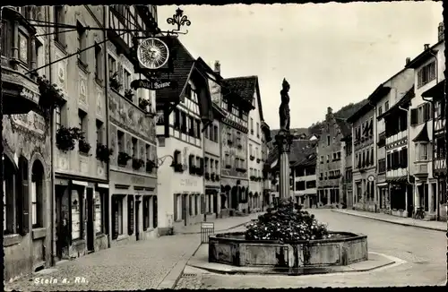 Ak Stein am Rhein Kanton Schaffhausen, Straßenpartie, Hotel Sonne