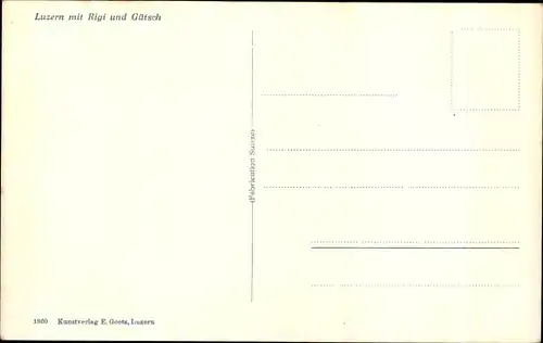 Ak Luzern Stadt Schweiz, Gesamtansicht mit Rigi und Gütsch