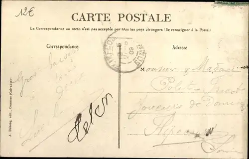 Ak En Normandie, La Partie de Dominos, Paar in Tracht