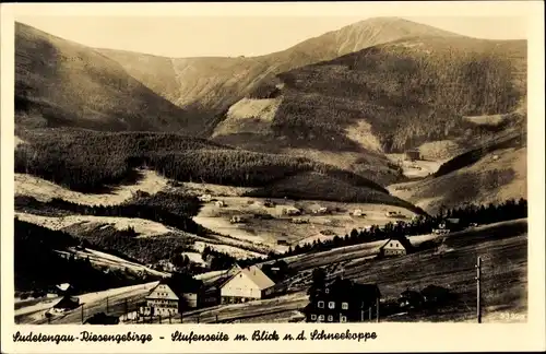 Ak Malá Úpa Kleinaupa Riesengebirge Region Königgrätz, Blick n. d. Schneekoppe
