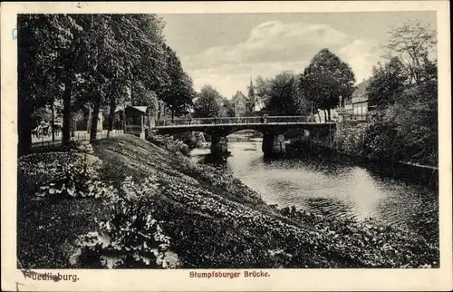 Ak Quedlinburg im Harz, Stumpfsburger Brücke