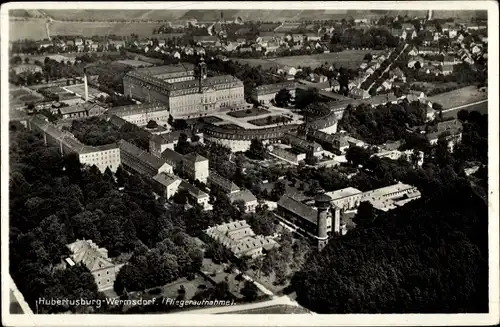 Ak Wermsdorf in Sachsen, Fliegeraufnahme Schloss Hubertusburg