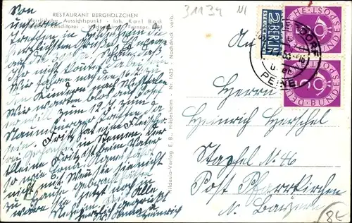 Ak Hildesheim in Niedersachsen, Restaurant Berghölzchen