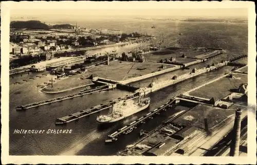 Foto Ak Holtenau Kiel, Holtenauer Schleuse