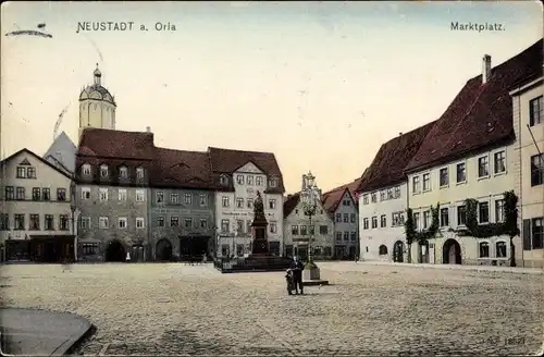 Ak Neustadt an der Orla, Marktplatz