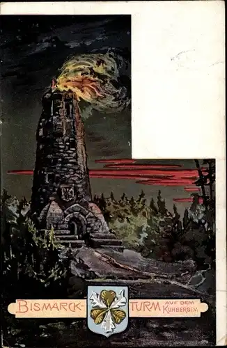 Ak Mylau Reichenbach im Vogtland, Bismarckturm auf dem Kuhberg