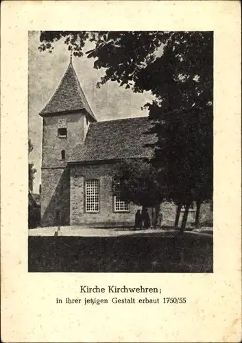 Ak Kirchwehren Seelze in Niedersachsen, Kirche, erbaut 1750/1755