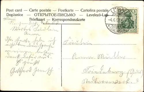 Ak Rothstein Rotstein Reichenbach in der Oberlausitz, Restaurant Hartmann