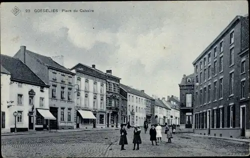 Ak Gosselies Charleroi Wallonien Hennegau, Place du Calvaire