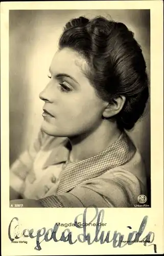 Ak Schauspielerin Magda Schneider, Profilansicht, Ross Verlag A 3287/1