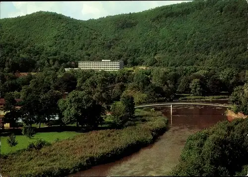 Ak Bad Kreuznach in Rheinland Pfalz, Kursanatorium Salinental, Brücke