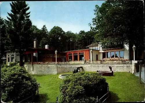 Ak Engelskirchen im Bergischen Land, Hotel Bergische Schweiz, Außenansicht, Garten