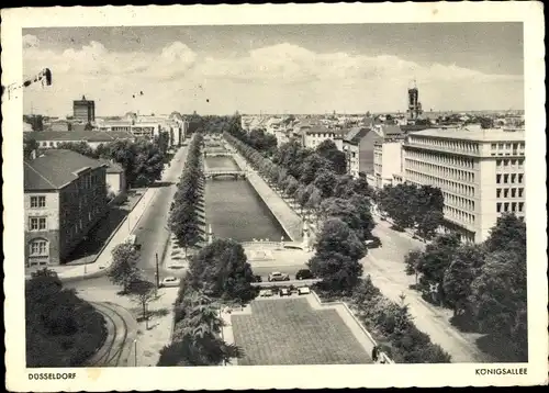 Ak Düsseldorf am Rhein, Königsallee, Brücken
