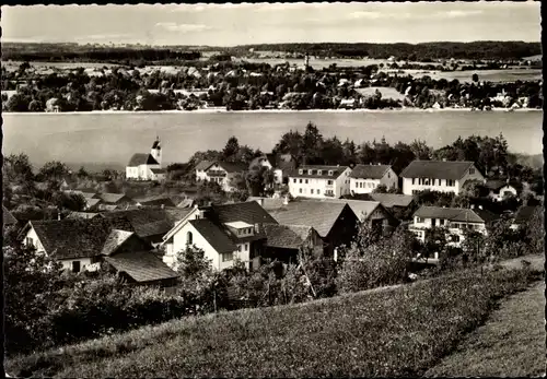 Ak Breitbrunn Herrsching am Ammersee, Panorama, Kirche