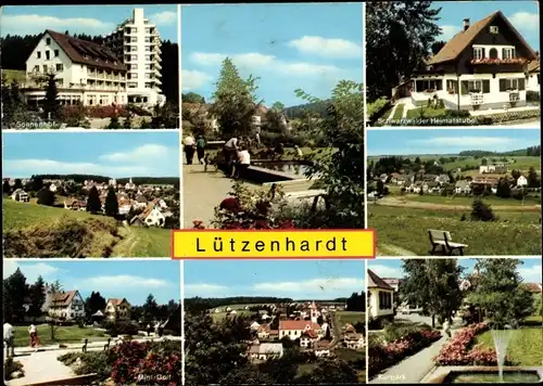 Ak Lützenhardt im Schwarzwald, Kurpark, Mini-Golf, Schwarzwälder Heimatstube, Panorama