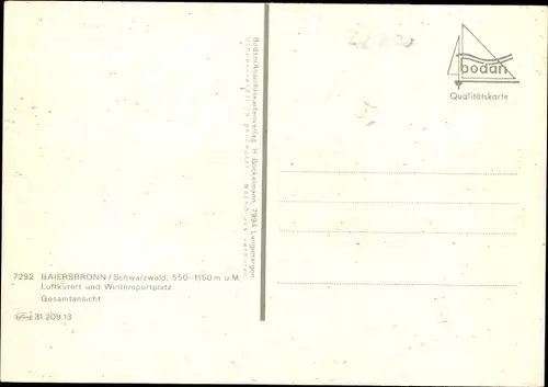 Ak Baiersbronn im Schwarzwald, Panorama