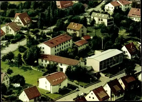 Ak Oberaichen Leinfelden Echterdingen, Berufsgenossenschaftl. Schulungsheim Stuttgart, Luftbild