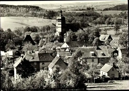 Ak Kürbitz Weischlitz im Vogtland, Panorama mit Salvatorkirche