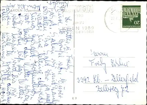 Ak Köln am Rhein, Opernhaus, Opernterassen